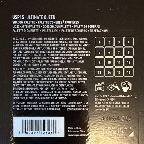 NYX Professional Makeup Ultimate Queen Shadow Palette - Warm Tones - Picture 2 of 2